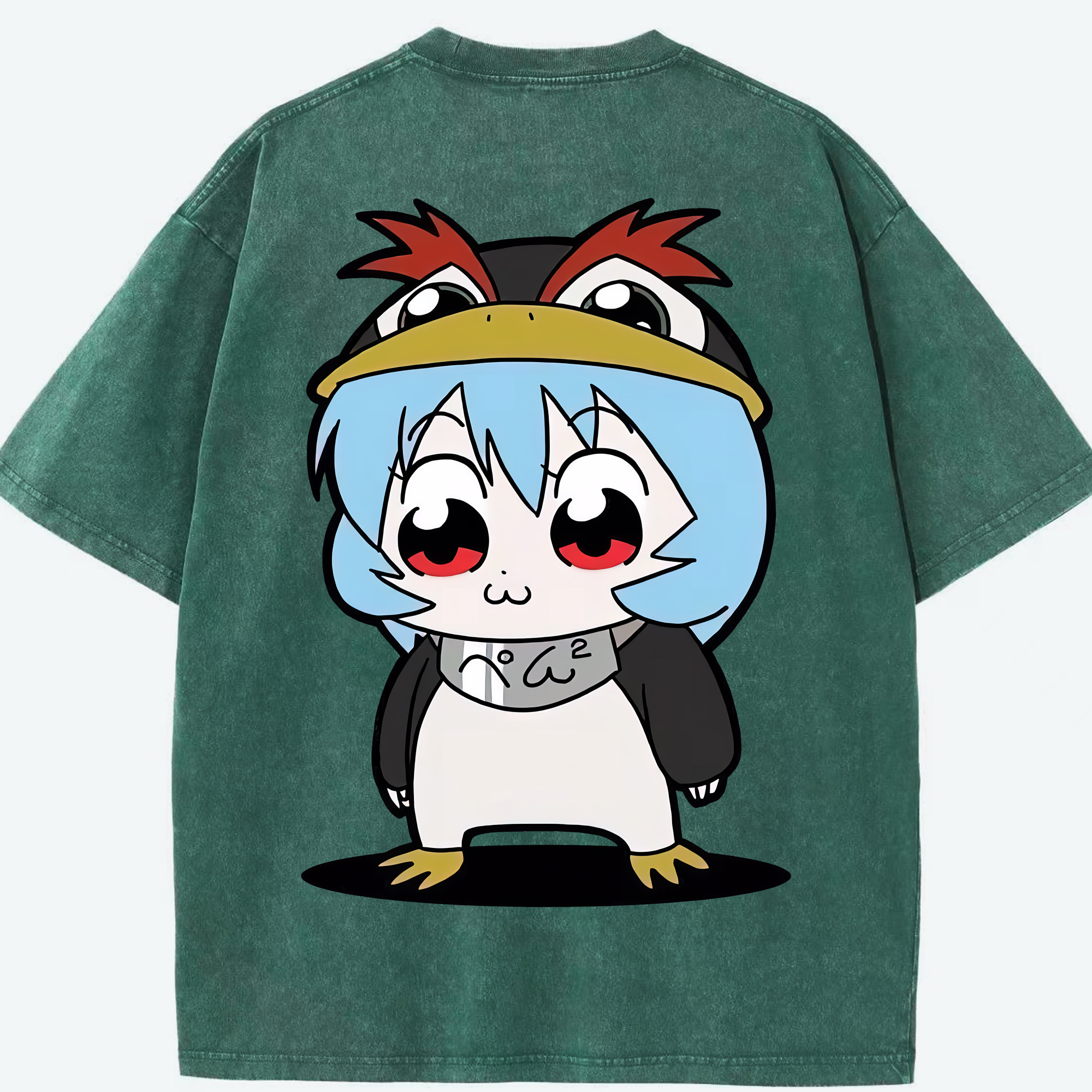 （画像用） EVA 新世紀エヴァンゲリオン 綿100% ヴィンテージ風 半袖Tシャツ（背面プリント）
